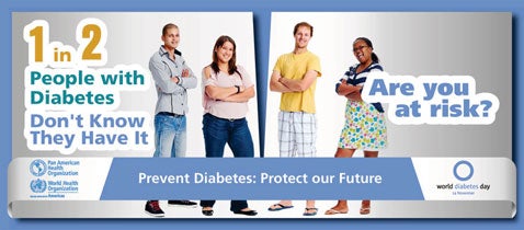 Half of people who have diabetes don't know it