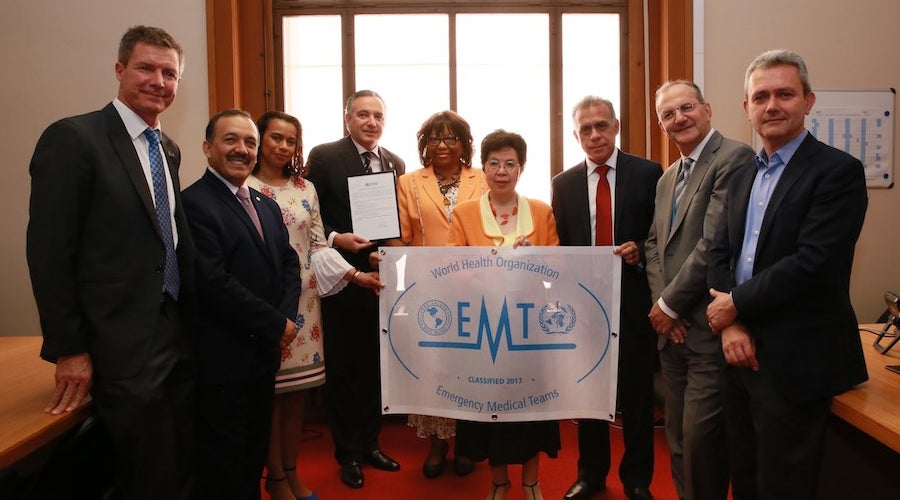 Equipo médico de emergencia de Costa Rica es el primero en las Américas en ser clasificado como EMT por la OMS