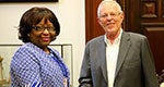 El Presidente del Perú, Pedro Pablo Kuscynsky, recibió a la doctora Carissa F. Etienne