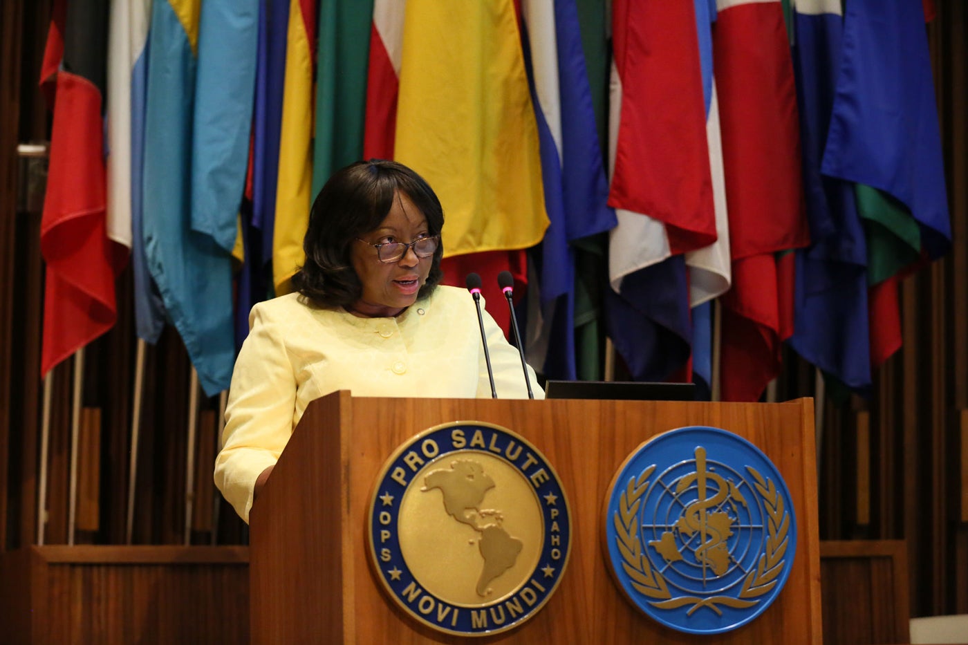 PAHO Director, Carissa F. Etienne, celebrating World Health Day