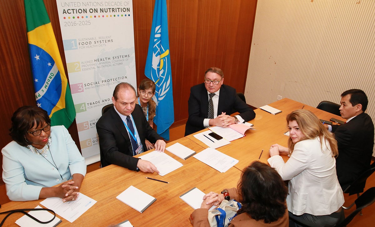 Brazil commitment ceremony on decade of action on nutrition
