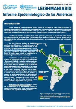 OPS publica Informe Epidemiologico actualizado de Leishmaniasis en las Américas