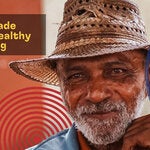 Smiling older adult wearing hat