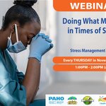Webinar flyer on stress management