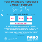 Post-Pandemic Recovery & older persons