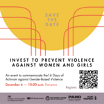 Invest to prevent violence against women and girls