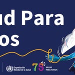 Salud para todos. Mujer con traje de colores