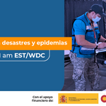banner webinar Telemedicina en respuesta a desastres y epidemias. Personal de EMT en carpa atendiendo a paciente