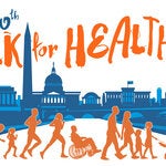 Illustration of people of all abilities and ages walking in Washington DC