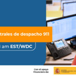 persona frente a monitores de computadora. logo EMT Ignite