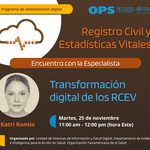 Encuentro con la especialista: Transformación digital de los RCEV