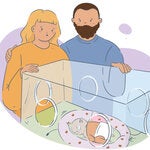 Couple with premature baby
