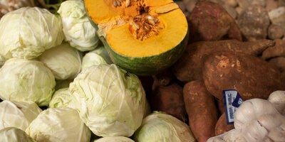 Produce in the Morant Bay Market in Jamaica