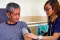Mearuring patient's blood pressure