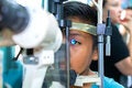 eye exam in a child