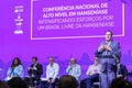 El Dr. Jarbas Barbosa en la Conferencia Nacional de Alto Nivel sobre la enfermedad de Hansen, celebrada en Río de Janeiro.