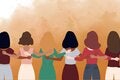 women together holding hands