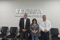 autoridades del SENASA Perú junto con técnico de PANAFTOSA