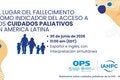 Banner de seminario web de OPS–IAHPC sobre cuidados paliativos en América Latina, 30 de junio de 2026, 11:00 a. m. (EDT), en español e inglés con interpretación simultánea, ; ilustrado con siluetas de una familia e incluyendo los logotipos de la OPS y la IAHPC.