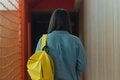 woman walking from behind