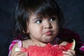 Girl eating fruit
