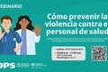 personal de salud con la mano levantada en señal de PARE