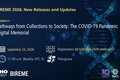 Promotion of Webinar #7 in the BIREME 2026 series, “Pathways from Collections to Society: The COVID-19 Pandemic Digital Memorial.” The session will be held on September 24, 2026, at 11:00 a.m. (Brasília, UTC-3), in Portuguese. Register at bit.ly/bireme-2026-webinar-07.