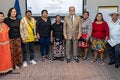Fotografía grupal con la partición del ministro de Salud de Panamá en compañía de la representante a.i. de la OPS/OMS Panamá y actores importantes de las comunidades indígenas participantes en la jornada