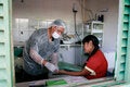 Patient being tested