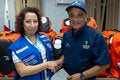 Fotografía protocolar durante la entrega de donación de la OPS/OMS al MINSA Panamá de 20 Mochilas de Emergencias Médicas