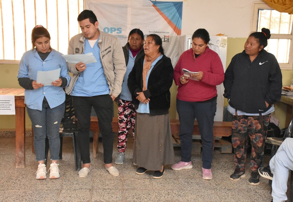 Foto de un grupo participando