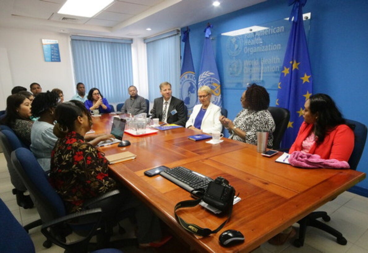 Meeting with EU Ambassador in Belize's country office