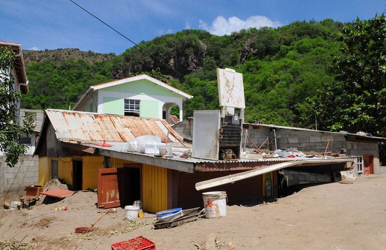 house destroyed by hurricane