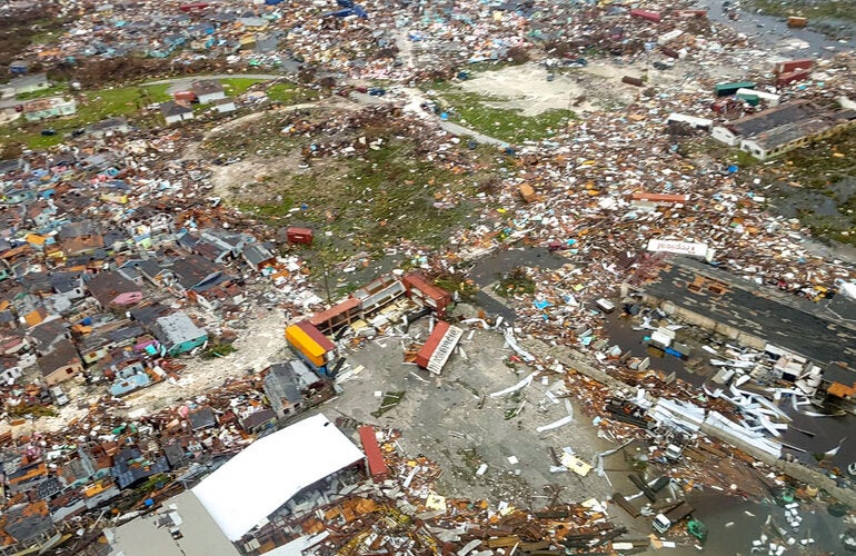 Aerial view Abaco, Bahamas
