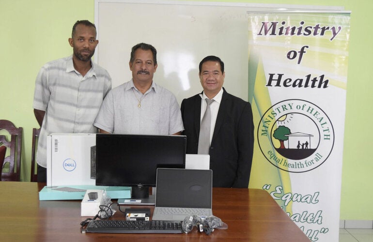 PAHO and EU hand over IT Equipment to the Ministry of Health