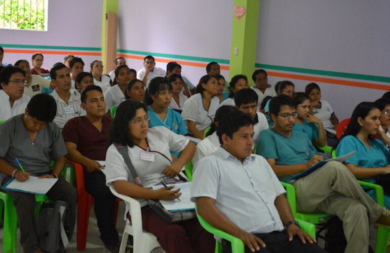 Group listening to presentation