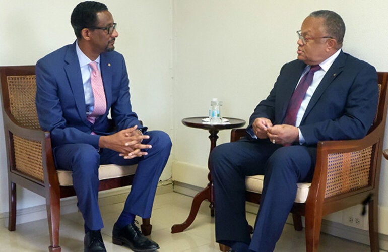 PWR-ECC Presents Credentials to Minister of Foreign Affairs in Barbados