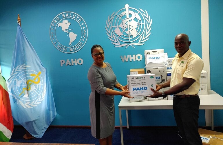 For effective respond to COVID-19 Pandemic: PAHO Suriname donates PPE to Primary Health Care