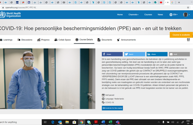 PAHO Suriname launches COVID-19 Courses in Dutch