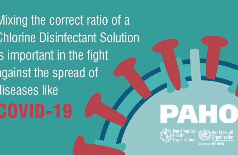 Mixing a chlorine disinfectant solution