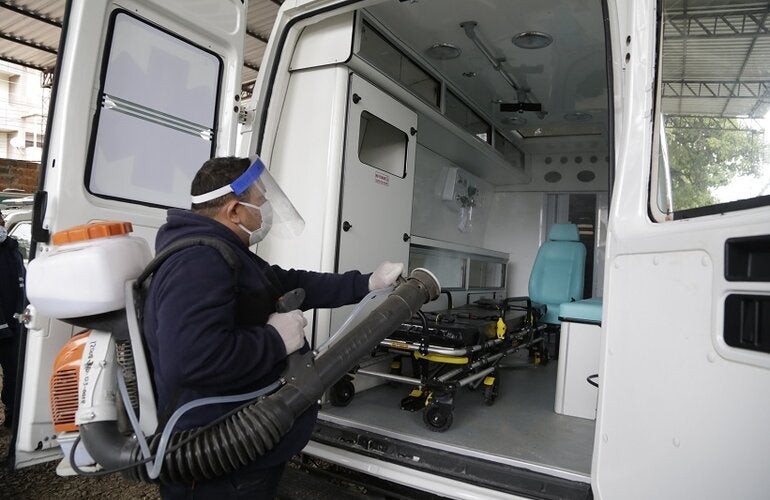 Esterilización de ambulancia