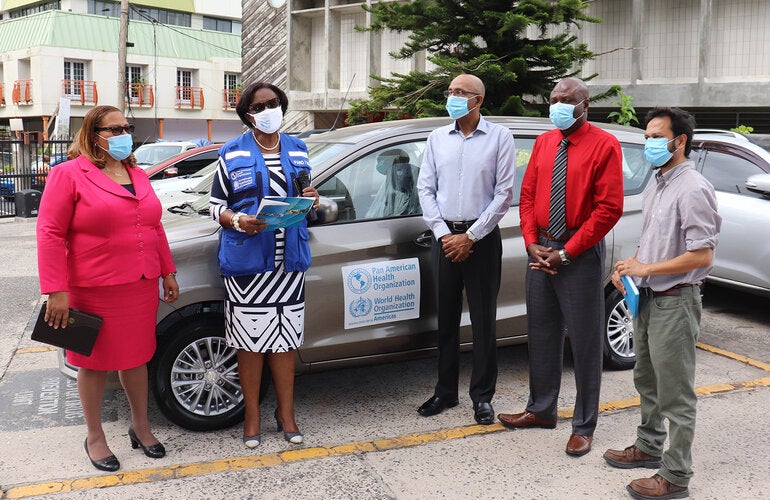 Handover of donated vehicle in Dominica