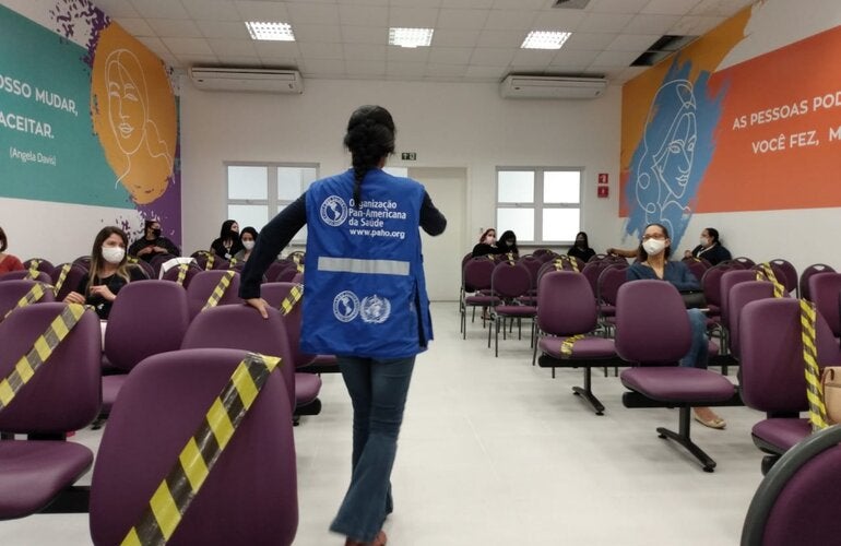 OPAS organiza treinamento na Casa da Mulher Brasileira, em São Paulo