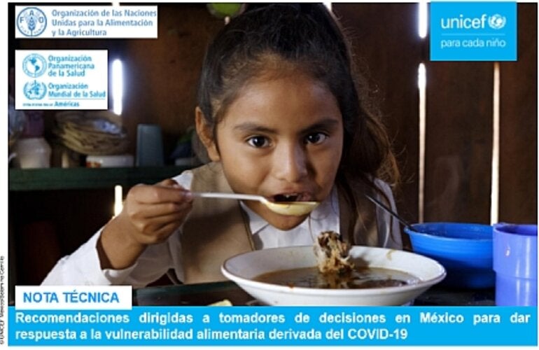 Agencias de la ONU llaman a hacer frente a vulnerabilidad alimentaria en México 
