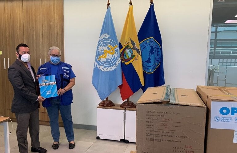 OPS/OMS apoya a la protección de los trabajadores de salud del Ministerio de Salud Pública, que realizan el diagnóstico de la COVID-19 en su Instituto Nacional de Salud Pública