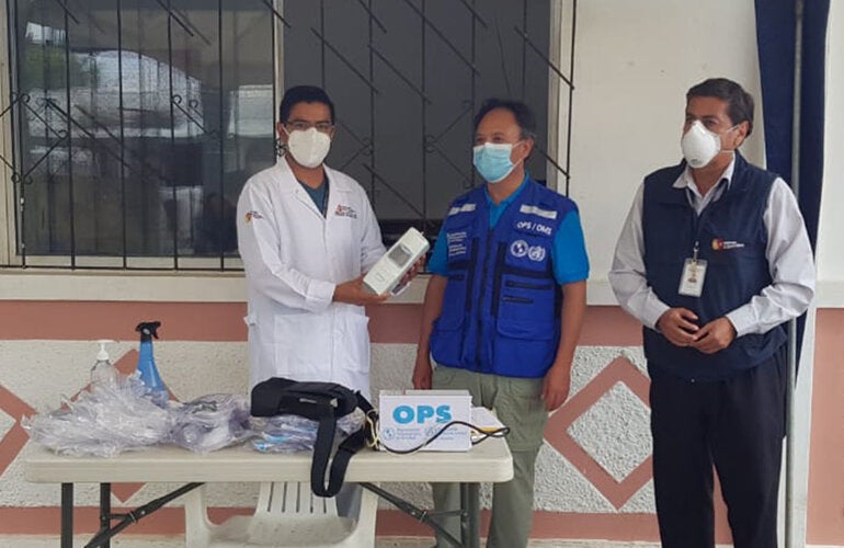 OPS entregó 14 concentradores de oxígeno para pobladores del oriente ecuatoriano