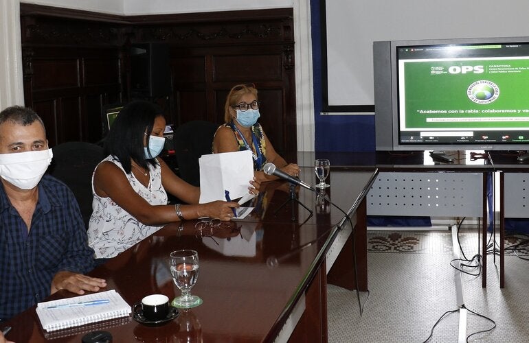 Participantes en reunión virtual por el día Internacional contra la Rabia