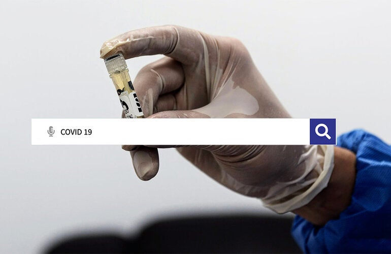 COVID-19 test sample in vial