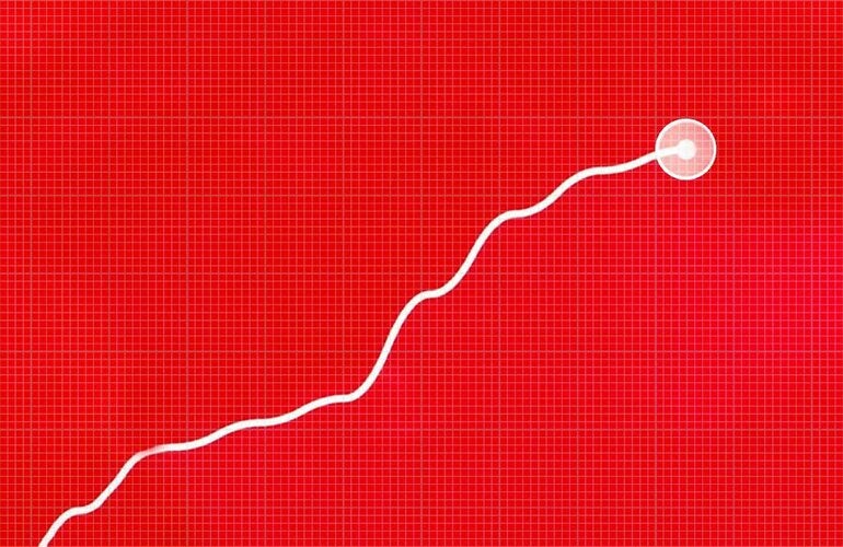  Ilustração de gráfico crescente