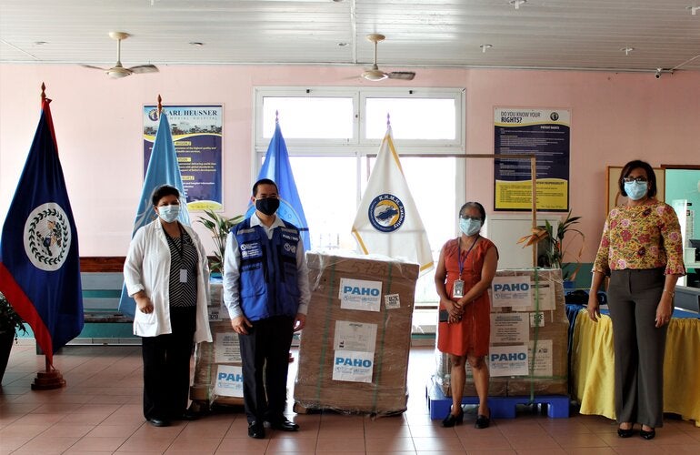 PAHO handover of patient ventilator to KHMHA